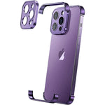 Husa Metalica Edgeless Compatibila cu iPhone 16 Pro Max, Flippy, Protectie pentru Colturi si Camera, Aliaj Aluminiu,