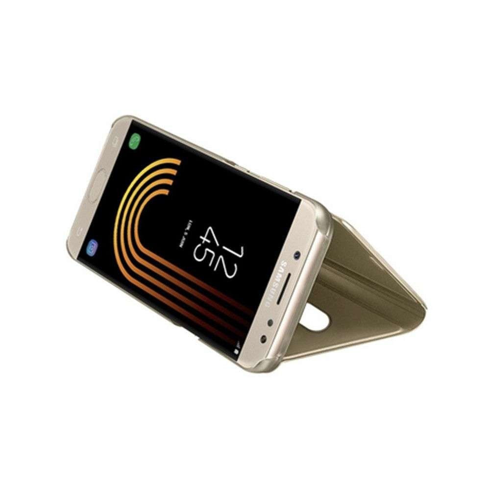 Husa Oppo A91 Flip Cover Oglinda Auriu