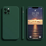 Husa pentru Apple iPhone 14 Flippy, Liquid Silicone, cu Microfibra pe interior, Protectie Antisoc, Dark Green, Verde