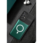 Husa pentru Apple iPhone 14 MagSafe, Urban Armor, Flippy, Verde inchis, suport magnetic