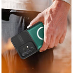 Husa pentru Apple iPhone 14 MagSafe, Urban Armor, Flippy, Verde inchis, suport magnetic