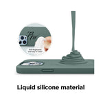 Husa pentru Apple iPhone 14 Plus Flippy, Liquid Silicone, cu Microfibra pe interior, Protectie Antisoc, Dark Green,