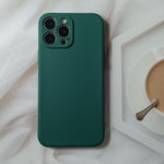 Husa pentru Apple iPhone 14 Plus Flippy, Liquid Silicone, cu Microfibra pe interior, Protectie Antisoc, Dark Green,