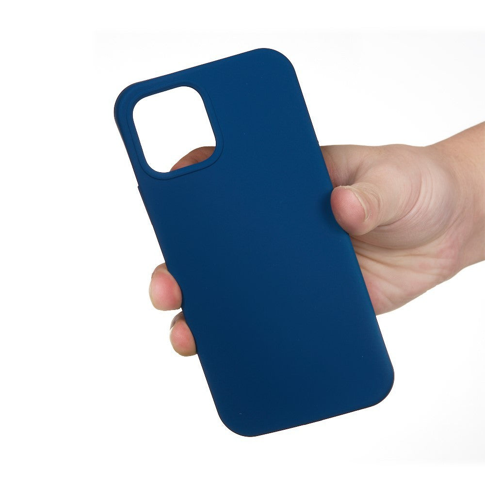 Husa pentru Apple iPhone 14 Pro Flippy, Liquid Silicone, cu Microfibra pe interior, Protectie Antisoc, Blue Royal,
