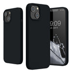 Husa pentru Apple iPhone 14 Pro Flippy, Liquid Silicone, cu Microfibra pe interior, Protectie Antisoc, Negru