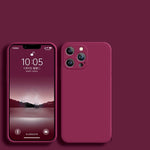 Husa pentru Apple iPhone 14 Pro Max Flippy, Liquid Silicone, cu Microfibra pe interior, Protectie Antisoc, Wine red,