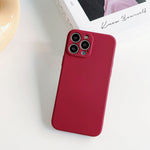 Husa pentru Apple iPhone 14 Pro Max Flippy, Liquid Silicone, cu Microfibra pe interior, Protectie Antisoc, Wine red,