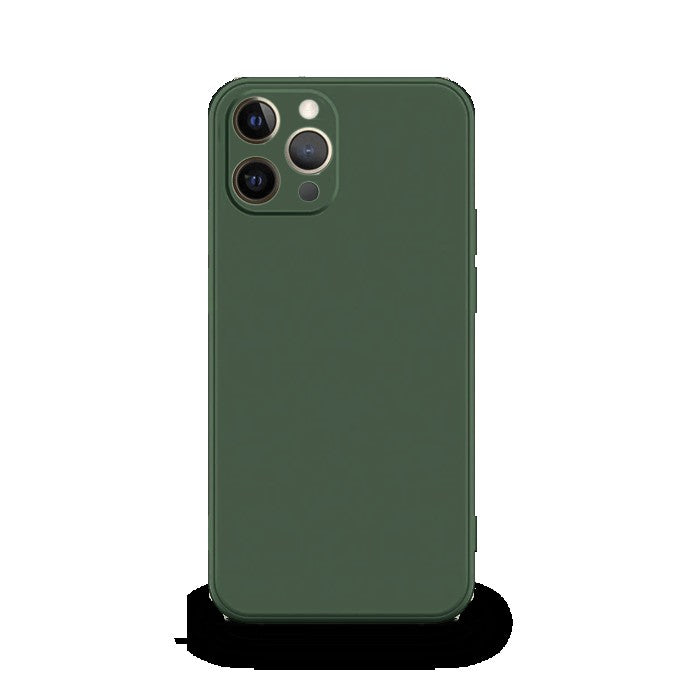 Husa pentru Apple iPhone 14 Pro Max Flippy, Liquid Silicone, cu Microfibra pe interior, Protectie Antisoc, Dark Green,