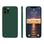 Husa pentru Apple iPhone 14 Pro Max Flippy, Liquid Silicone, cu Microfibra pe interior, Protectie Antisoc, Dark Green,