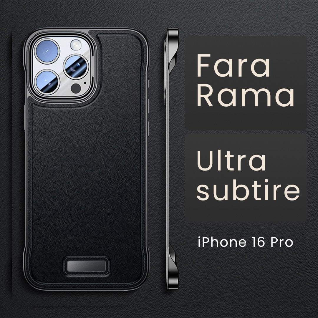 Husa pentru iPhone 16 Pro, husa de protectie pentru telefon, Flippy, Design Modern fara margini, din Piele PU, Subtire,