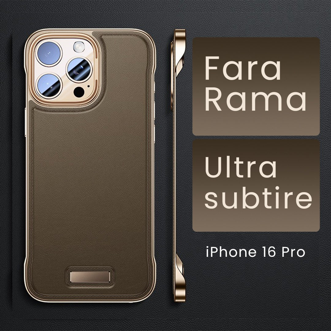 Husa pentru iPhone 16 Pro, husa de protectie pentru telefon, Flippy, Design Modern fara margini, din Piele PU, Subtire,