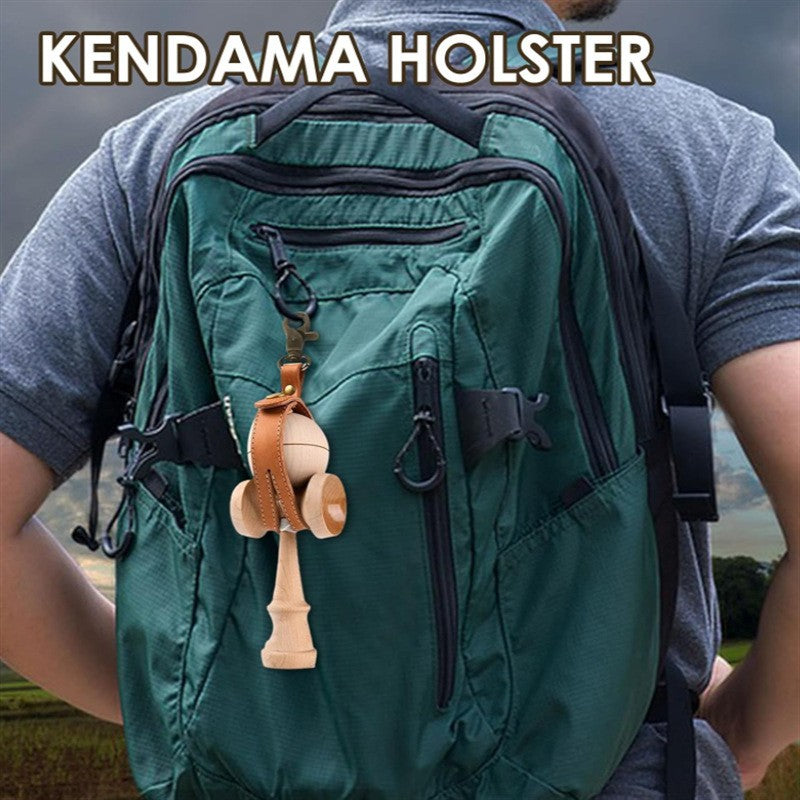 Husa pentru Kendama, Flippy, Husa de Depozitare pentru Kendama, din Piele Ecologica, Catarama cu Agatare pentru