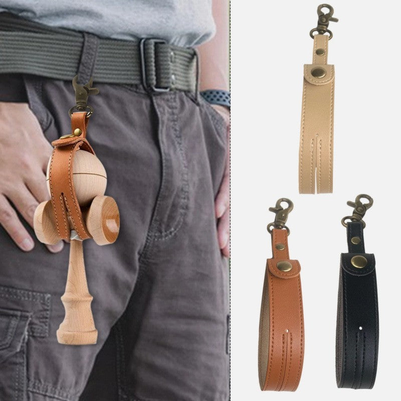Husa pentru Kendama, Flippy, Husa de Depozitare pentru Kendama, din Piele Ecologica, Catarama cu Agatare pentru