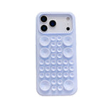Husa cu Ventuze, Flippy, Compatibila iPhone 17, din Silicon, Interior Microfibra, Albastru Gri