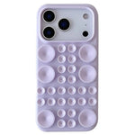 Husa cu Ventuze, Flippy, Compatibila iPhone 17, din Silicon, Interior Microfibra, Mov
