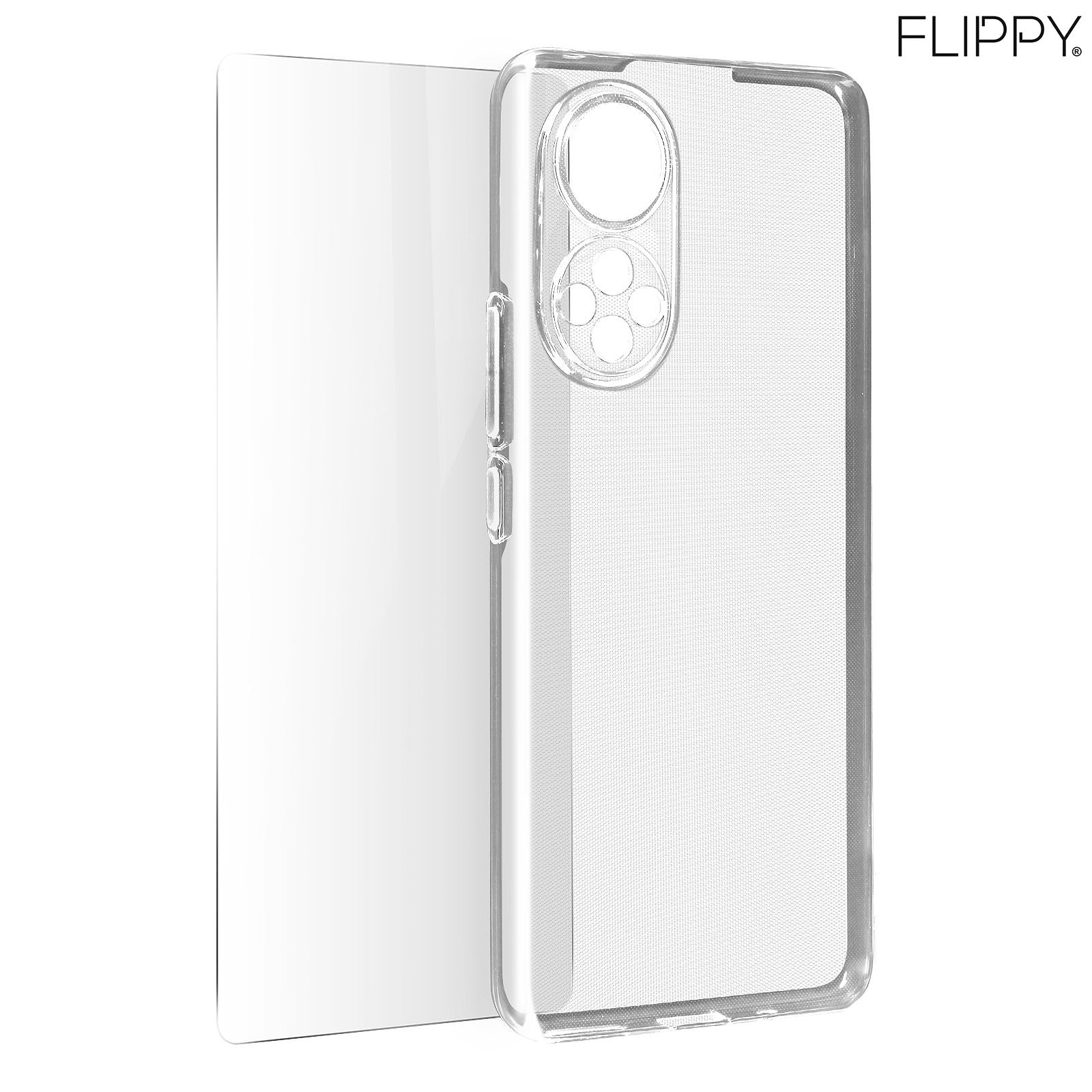 Husa Protect Plus pentru Huawei NOVA 9 SE, Flippy, Silicon Subtire, Transparenta