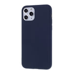 Husa protectie compatibila cu Apple iPhone 11 Pro Max Liquid Silicone Case Albastru inchis