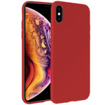Husa protectie compatibila cu Apple iPhone X/XS Liquid Silicone Case Rosu