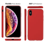 Husa protectie compatibila cu Apple iPhone X/XS Liquid Silicone Case Rosu