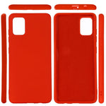 Husa protectie compatibila cu Samsung A71 Liquid Silicone Case Rosu