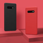 Husa protectie compatibila cu Samsung S10 Liquid Silicone Case Negru