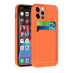Husa protectie cu suport card compatibila cu Samsung A12 Portocaliu