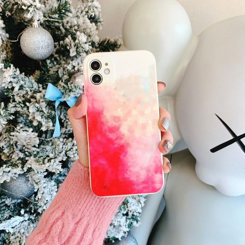 Husa protectie Flippy compatibila cu Apple iPhone 11 Pro Max Tpu Ombre, Galben/Roz