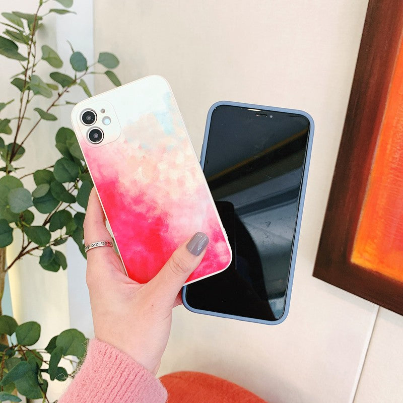 Husa protectie Flippy compatibila cu Apple iPhone 11 Pro Max Tpu Ombre, Galben/Roz