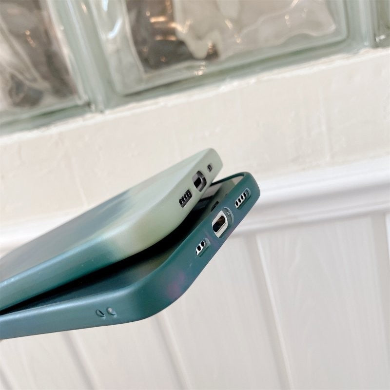 Husa protectie Flippy compatibila cu Apple iPhone 11 Tpu Ombre, Verde/Alb