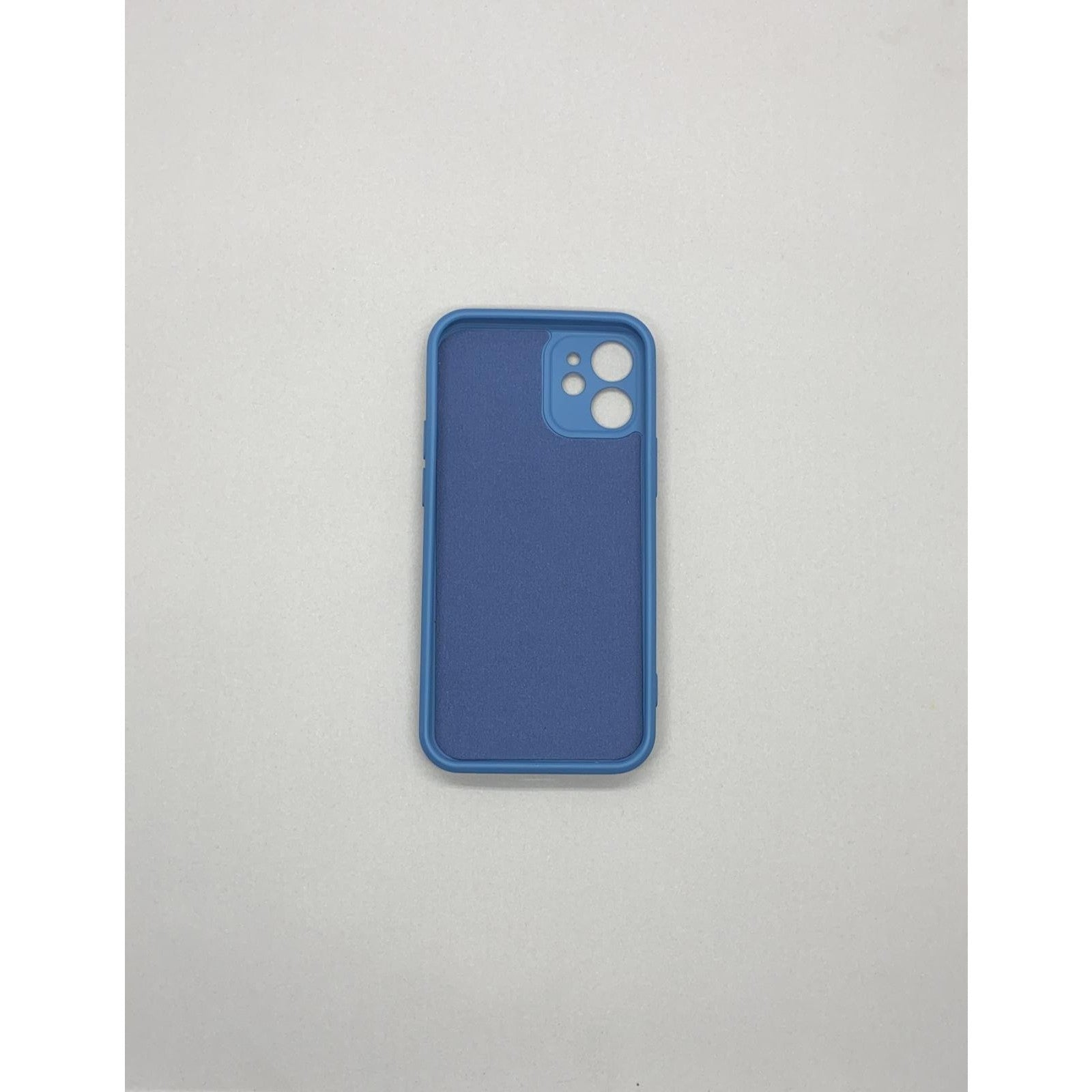 Husa protectie Flippy compatibila cu Apple iPhone 12 Liquid Silicone Ring cu suport rotativ Albastru