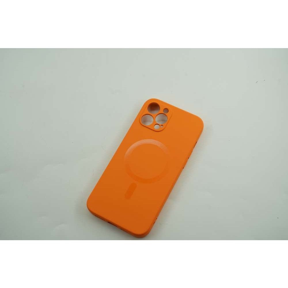 Husa protectie Flippy compatibila cu Apple iPhone 12 Mag Safe Silicone Portocaliu