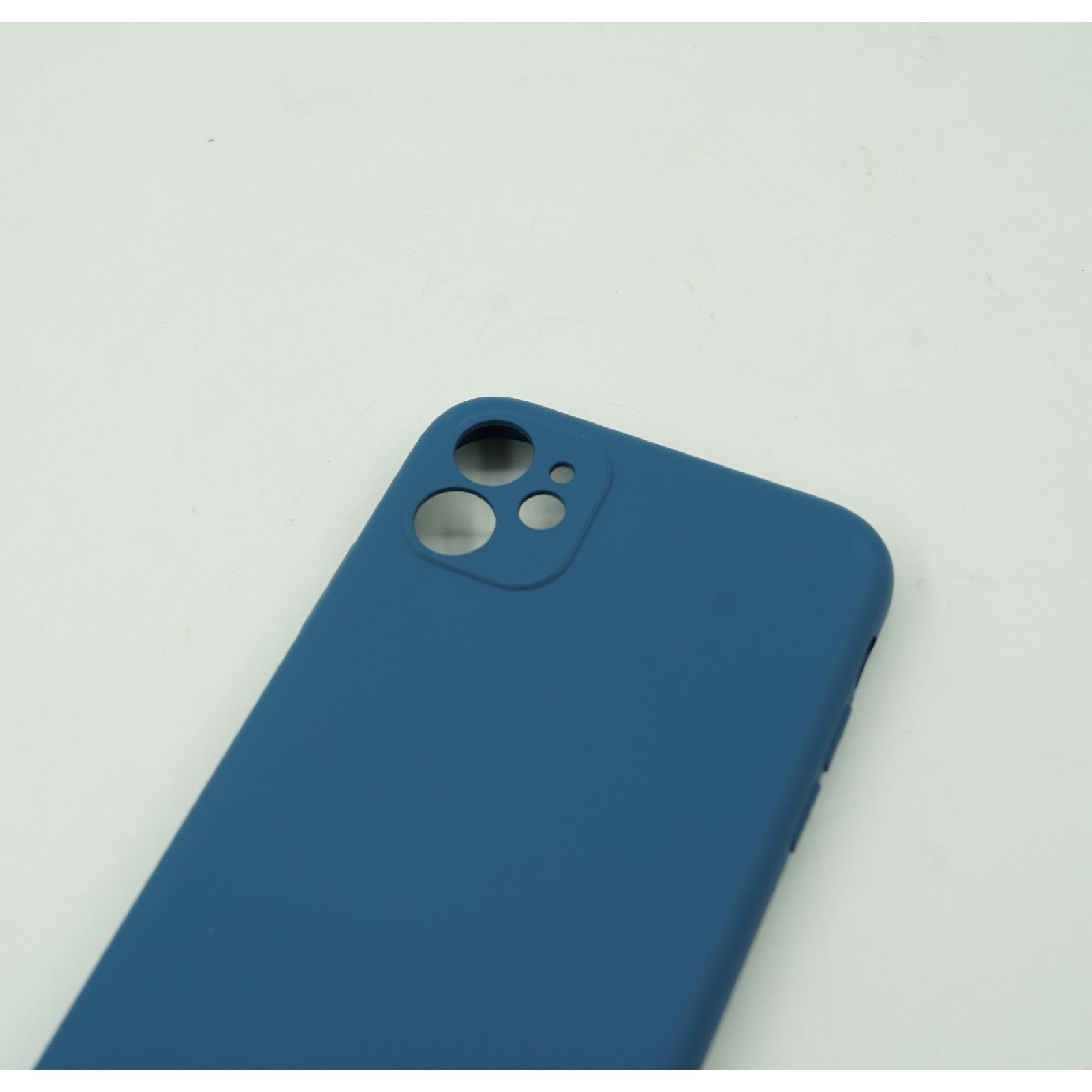Husa protectie Flippy compatibila cu Apple iPhone 12 Mini Liquid Silicone Case Albastru inchis