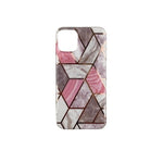 Husa protectie Flippy compatibila cu Apple iPhone 12 Pro Max Soft IMD TPU Marble Geometric Alb