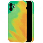 Husa protectie Flippy compatibila cu Apple iPhone 12 Pro Max Tpu Ombre, Verde/Portocaliu