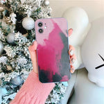 Husa protectie Flippy compatibila cu Apple iPhone 12 Pro Tpu Ombre, Roz/Mov/Negru