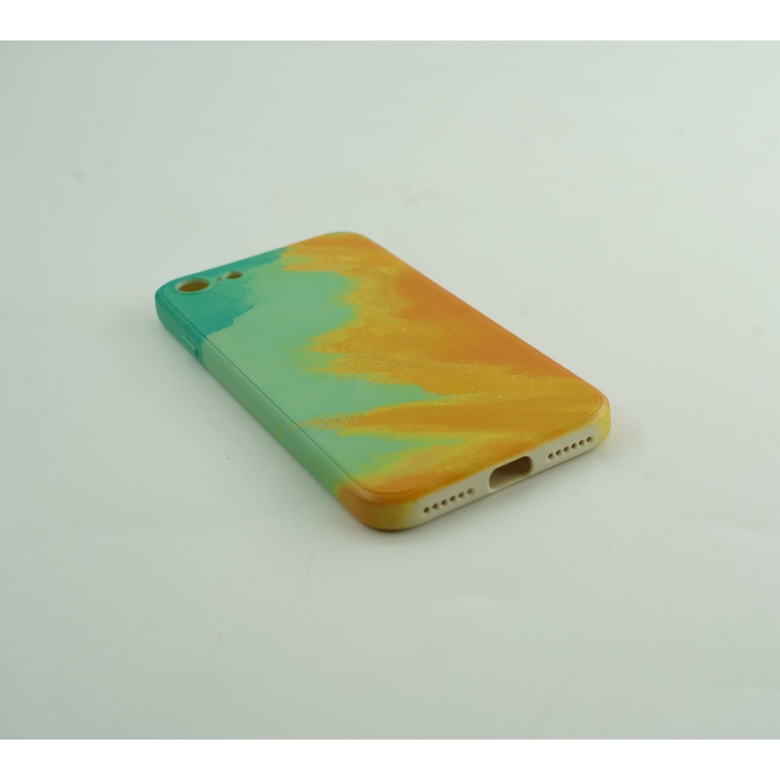 Husa protectie Flippy compatibila cu Apple iPhone 12 Pro Tpu Ombre, Verde/Portocaliu