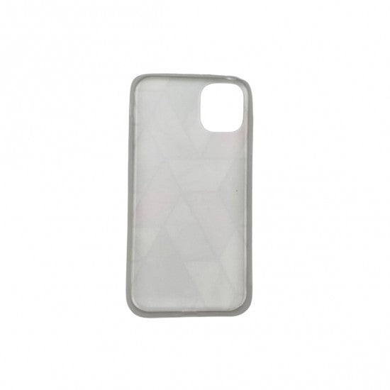 Husa protectie Flippy compatibila cu Apple iPhone 12 Soft IMD TPU Marble Geometric Alb