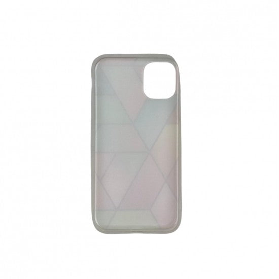 Husa protectie Flippy compatibila cu Apple iPhone 12 Soft IMD TPU Marble Geometric Roz