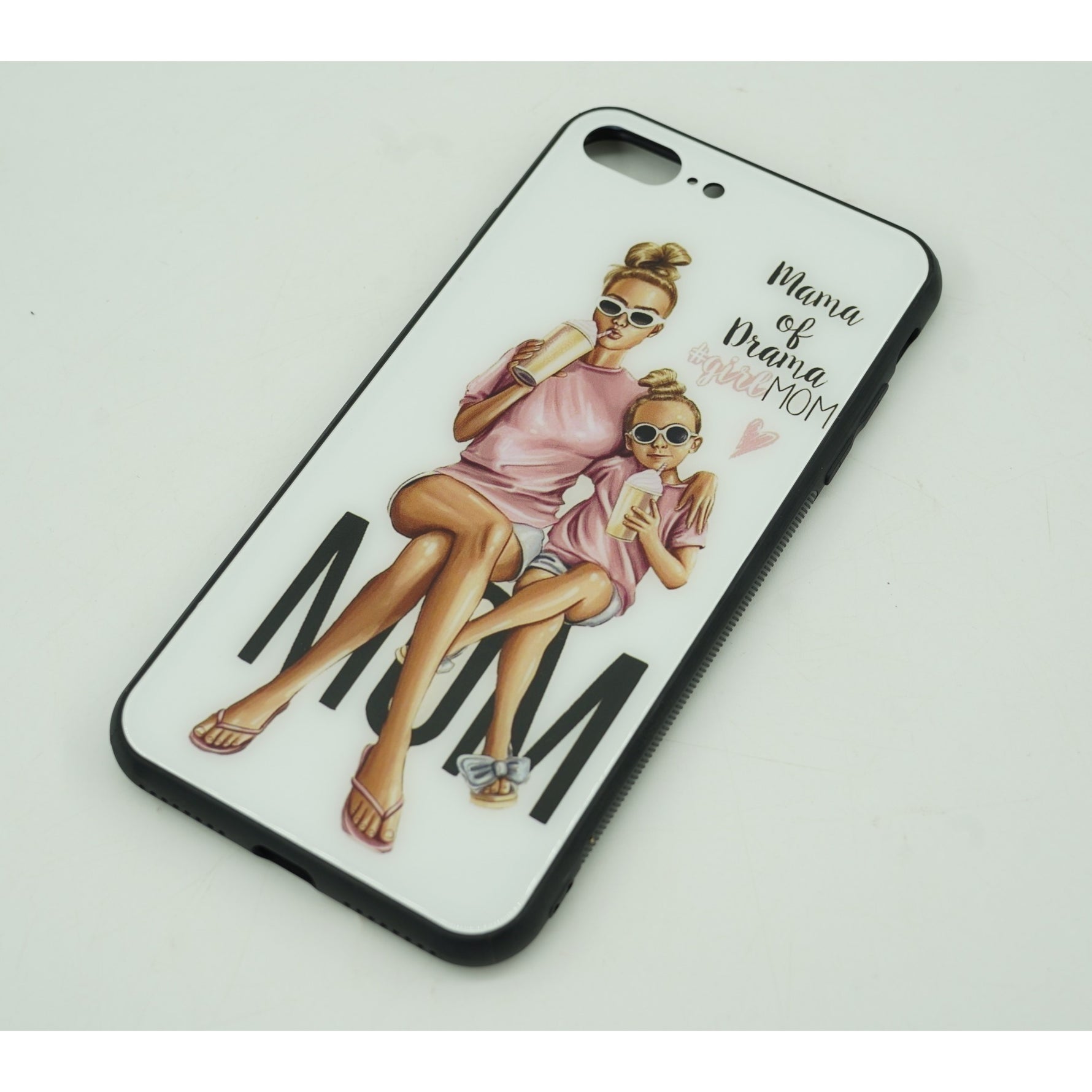 Husa protectie Flippy compatibila cu Apple iPhone 13 Glass print Mama of Drama Multicolor