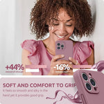Husa protectie Flippy compatibila cu Apple iPhone 13 Liquid Silicone Mov