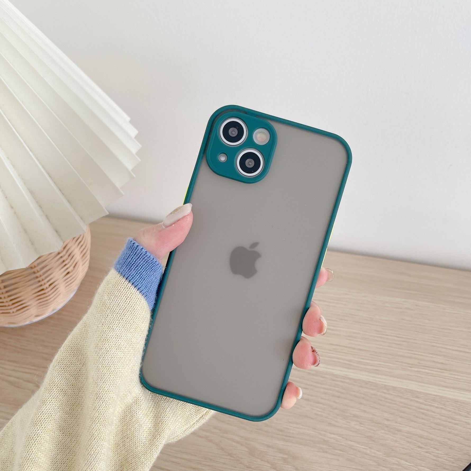 Husa protectie Flippy compatibila cu Apple iPhone 13 Phantom Tpu Verde
