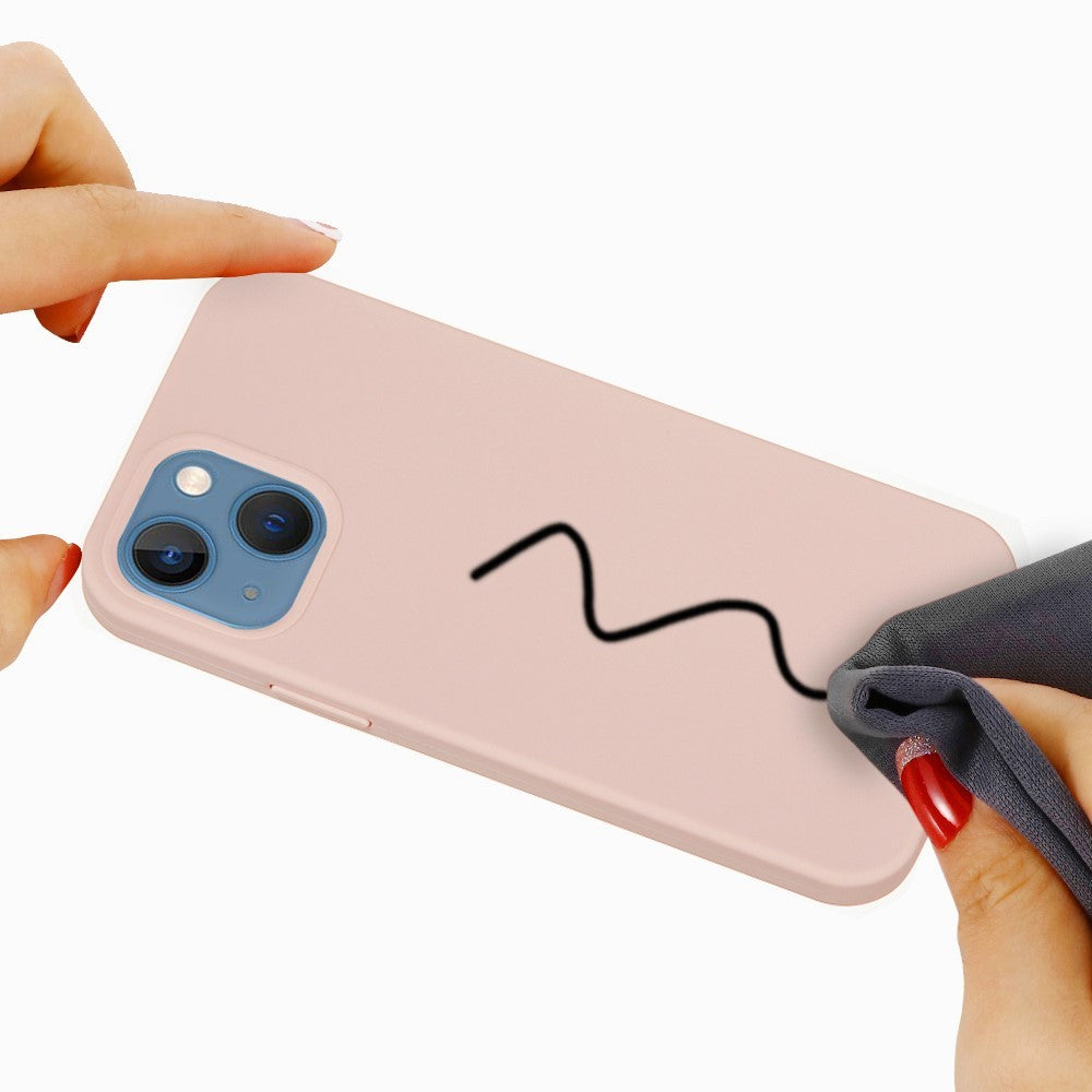 Husa protectie Flippy compatibila cu Apple iPhone 13 Pro Liquid Silicone Roz