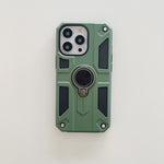 Husa protectie Flippy compatibila cu Apple iPhone 13 Pro Max Defender Model 5 cu suport prindere inel,Verde