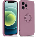 Husa protectie Flippy compatibila cu Apple iPhone 7/8/SE 2020 Liquid Silicone Ring cu suport rotativ Mov