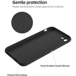 Husa protectie Flippy compatibila cu Apple iPhone 7/8/SE 2020 Liquid Silicone Ring cu suport rotativ Negru
