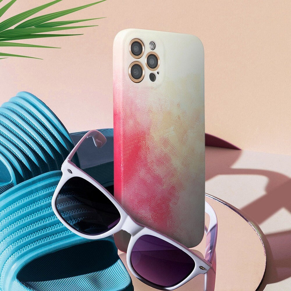 Husa protectie Flippy compatibila cu Apple iPhone 7/8G/SE2020 Tpu Ombre, Roz/Galben