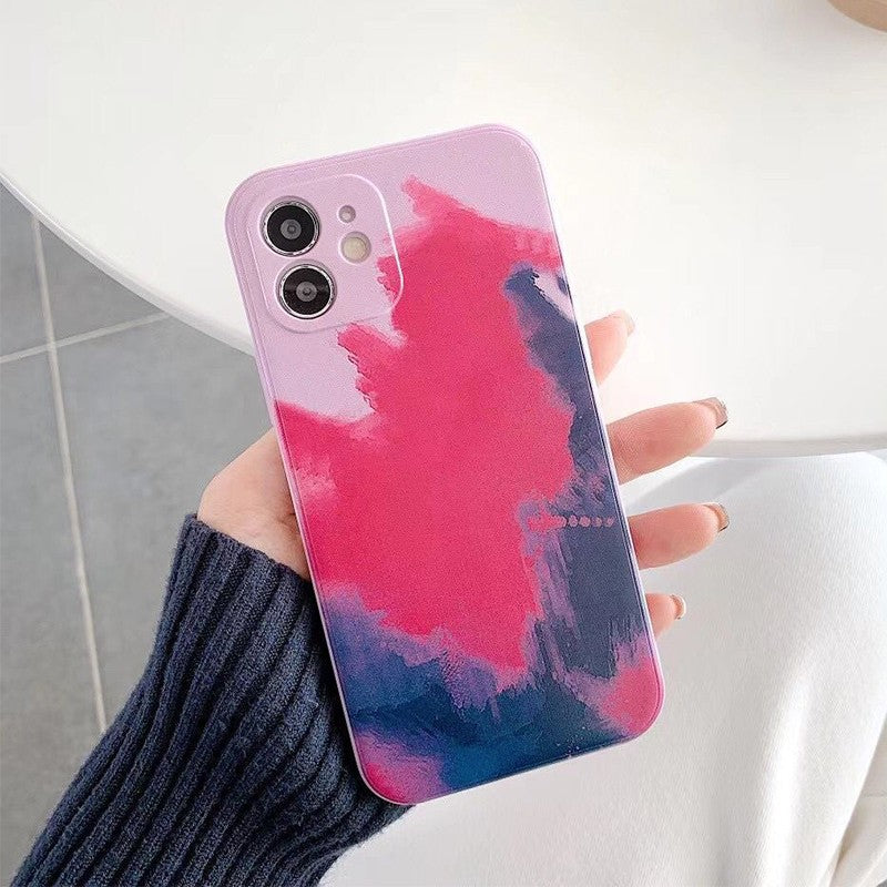 Husa protectie Flippy compatibila cu Apple iPhone 7/8G/SE2020 Tpu Ombre, Roz/Mov/Negru