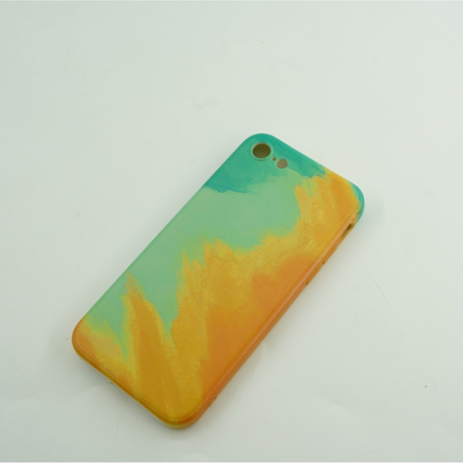 Husa protectie Flippy compatibila cu Apple iPhone 7/8G/SE2020 Tpu Ombre, Verde/Portocaliu