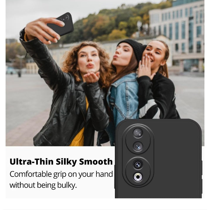 Husa Protectie, Flippy, compatibila cu Honor 90, TPU Carbon, Negru