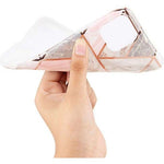 Husa de Protectie, Flippy, pentru Huawei P Smart 2021, din TPU Soft IMD, Marble Geometric, Alb